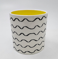 Pot de fleurs en céramique moderne de style chinois avec finition émaillée, design artisanal simple pour la décoration de bureau, la maison et le jardin