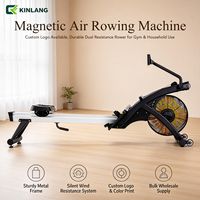 Máquina de Remo Comercial para Gimnasio, con Múltiples Resistencias, para Ejercicios Cardiovasculares en Interiores, con Estructura de Acero Resistente, para Entrenamiento en Casa