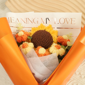 QY - Ramos de Flores Tejidas a Mano para el Día de San Valentín, Día de la Madre, Cumpleaños, Graduación, Halloween, Regalo de Flores de Lana Tejida, Rosas de Hilo de Ganchillo - Product Image 3