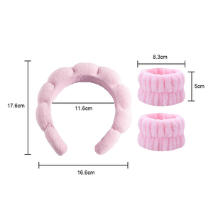 عصابة رأس جديدة 4 عباءة عصرية للعناية بالبشرة من قماش تيري عصابة رأس للوجه وعصابة معصم لغسيل الوجه - Product Image 6