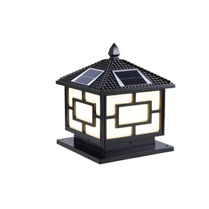 <span class=keywords><strong>Poteau</strong></span> de jardin LED étanche à pilier <span class=keywords><strong>solaire</strong></span> classique pour l'extérieur avec alimentation CA en aluminium - Product Image 1