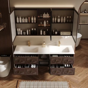BALOM High End Custom Style Bathroom Cabinet Wood MDF Plywood Melamine Vanity with Smart Mirror Ready to Assemble OEM - Product Image 4