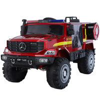 Camion de pompiers électrique 12V 4x4 pour enfants, jouet télécommandé avec grande batterie, idéal pour les jeux en extérieur pour les enfants de 2 à 6 ans