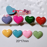 Coeur Résine Charmes Dos Plat Charme Coloré DIY Junk Téléphone Cas Pince À Cheveux Slime