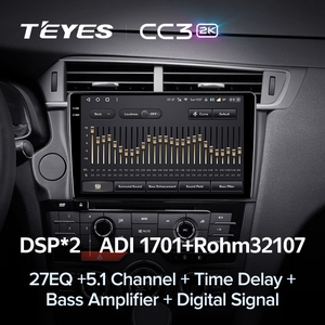 Autoradio multimédia vidéo TEYES CC3 2K pour Citroën <span class=keywords><strong>DS4</strong></span> DS5 DS6 DS 5LS 2014 - 2017, navigation stéréo, pas de 2din 2 Din Dvd - Product Image 4