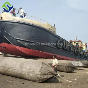 Bolsas de aire flotantes de caucho, pontón de salvamento, florescente, D1.5L16m