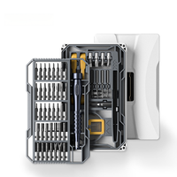 Kit de tournevis en alliage d'aluminium 83 pièces JM-8187 pour réparation de téléphones portables, ordinateurs et consoles de jeux, dans une boîte à tournevis
