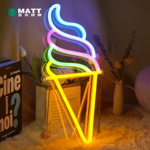 Luz led de neón para helados, señal de negocios para tienda, ventana, decoración, envío directo, fábrica mate - Product Image 3