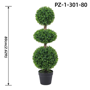 Albero di Bosso Artificiale a Tre Sfere in Vaso, Pianta a Tre Livelli per Decorazione di Ville, Giardini, Case, Esterni e Paesaggistica Commerciale OEM - Product Image 5