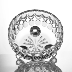 <span class=keywords><strong>Elegante</strong></span> Ciotola per Frutta di Grandi Dimensioni in Cristallo Intagliato con Coperchio per Caramelle, Zucchero e Dessert - Product Image 6