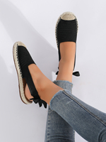 Nouveau été Style coréen chanvre corde chaussures plat Ca femmes confortable respirant dames Espadrilles chaussures PU tissu extensible