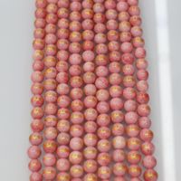 Perles en pierre naturelle de jade et d'agate couleur or, tailles 6mm-12mm, pour bracelets - Vente en gros usine DS