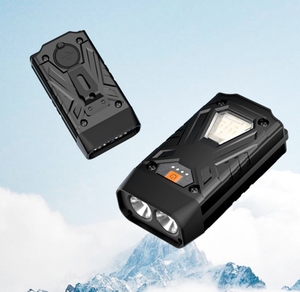 Ngoài trời 350 lumen Mini EDC LED làm việc Torch ánh sáng di động có thể sạc lại đèn pin với chỉ số pin và cảnh báo màu đỏ ánh sáng - Product Image 1