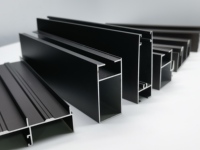 Un Alu 6063 T5 série 20 25 bronze foncé Champagne noir anodisé CNC profilés en aluminium pour portes fenêtres série 6000 pour le Chili