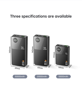 แบตเตอรี่สำรองแบบพกพา 30000mAh PD 20W ชาร์จเร็ว พร้อมไฟ LED ขนาดเล็ก สำหรับ <span class=keywords><strong>iPhone</strong></span> 16 15 14 <span class=keywords><strong>13</strong></span> 12 - Product Image 2