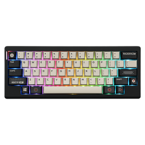 Clavier mécanique EPOMAKER Hack 59, compact 60 %, programmable, hot-swap, avec profil Gasket, touches PBT RGB pour le codage (Windows/Mac/Linux) - Product Image 1