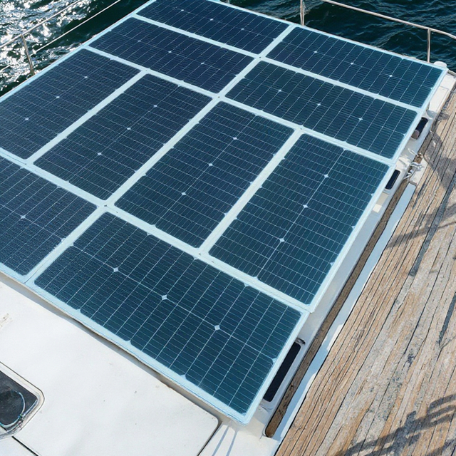 Optimized 60W Solar Panel for Marine Navy Nautical Walkable Deck on Yacht Flat Surface Builder in Shipyard with Shade PERC Type