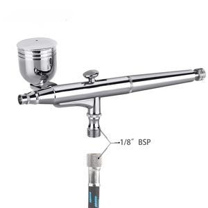 Gravity Side Feed Airbrush <b>Kit</b> 0.3mm Dual-Action Spray Gun Set With 7cc Metal Cup for Hobby Painting Model Craft &<b>Nail</b> Art - Product Image 3