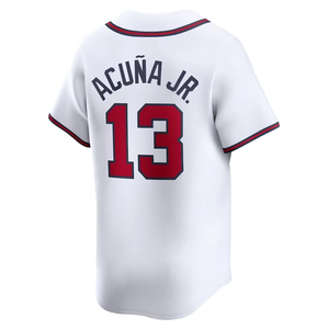 Grosir 13 Ronald Acuna Jr. 27 Austin Riley 28 Matt Olson Spencer Strider Chipper Jones Greg Maddux Jersey Baseball - Product Image 3