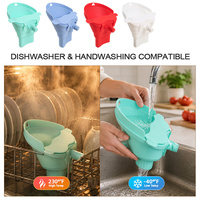 Entonnoir de versement en silicone anti-éclaboussures KSM150, double verrouillage, forme en V, large, compatible lave-vaisselle