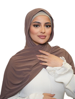 Hijab en jersey de polyester de qualité supérieure, respirant, à séchage rapide, pour femmes, avec logo personnalisé, vente en gros