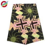 Tissu Uni 100% Polyester Tissé Super Imprimé Africain Wax pour Textile de Maison