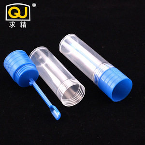 Disposable Spiral Stool Collection Cup 15Ml With Spoon Screw Cap Plastic Premium Sample Cup - Product Image 2