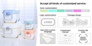 Panier de rangement empilable en plastique pliable pour cuisine, garde-manger, salle de bain, fruits, légumes et collations - Product Image 6