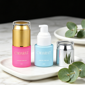 Flacone in Vetro Airless Personalizzato Riciclabile a Forma Rotonda con Pompa per Siero 30ml 20ml, Bottiglia per Confezionamento di Fondotinta Liquido e Lozione - Product Image 3