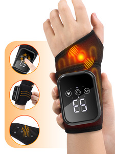 Attelle chauffante pour poignet avec écran OLED, masseur électrique vibrant, 6 niveaux, minuterie, contrôle tactile, sangle Velcro, rechargeable - Product Image 6