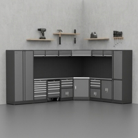 Sistema de Almacenamiento Modular Industrial para Taller, Gabinete de Herramientas de Acero Laminado en Frío Personalizado OEM, Estilo Europeo Moderno, 3 Años de Garantía