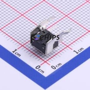 TS-1102N-5516 Tactile Switch Bent Lead Through Hole,6x6mm Switch Single Pole Single Throw Rectangle Button 1.6N Right Angle - Product Image 2