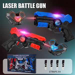 Juego de Pistolas Láser Infrarrojas con Objetivo de Tiro, Juguete Interactivo Electrónico con Chaleco Sensor para Niños - Product Image 6