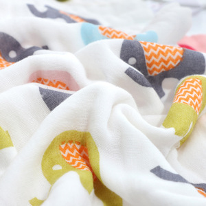 Toalla de Gasa para Bebé Qidou, 25x50 cm, con Estampado de Dibujos Animados, Paño de Algodón para Bebés - Product Image 4