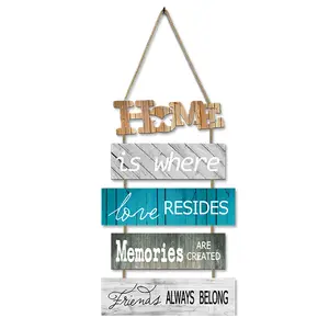 Home Wood Plank Hanging Wall Crafts Hotel Restaurant Decor Sign Rustic Wooden Home Coffee Shop Sweet Signs