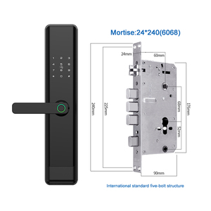 High Quality 6068 Mortise TuyaEnglish Portuguese Russian Vietnamese Spanish Arabic Thai Indonesian <strong>Voice</strong> Smart Door <strong>Lock</strong> - Product Image 2