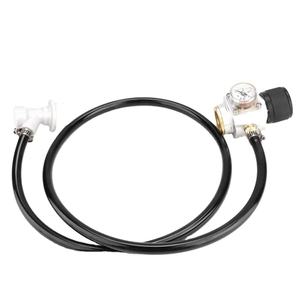 Kit d'accessoires de verrouillage pour <span class=keywords><strong>aquarium</strong></span>, régulateur de pression de dioxyde de carbone <span class=keywords><strong>CO2</strong></span> <span class=keywords><strong>mini</strong></span>, tuyau de gaz 5/16 pouces, manomètre, bille - Product Image 2