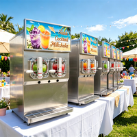 USA op voorraad Slushmachine 3-tank commerciële machine voor bevroren dranken, milkshakes, koolzuurhoudende kant-en-klare cocktails, automaat