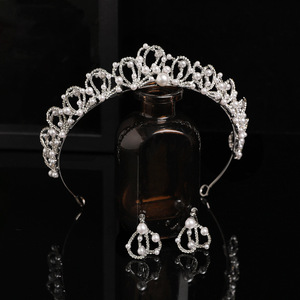 26 Nouveaux accessoires de tête de mariée de style coréen, élégants, haut de gamme, luxueux, entièrement sertis de diamants et de perles - Product Image 2