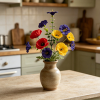 Zomerse realistische kunstzijde Morning Glory takjes trompetbloemen lichtgewicht DIY boeket vaas bureau thuis afstuderen