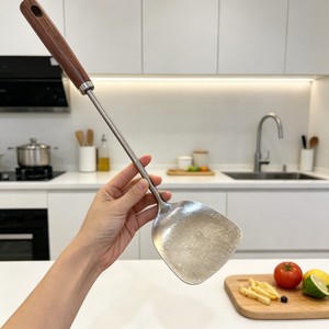 <b>Titanium</b> Spatula Spoon Set With Rosewood Handle Extra Long Kitchen Cooking Utensil For Stirring Serving Household Use - Product Image 3