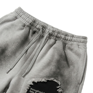 Pantalon cargo imprimé sérigraphié TOPSHOW OEM personnalisé, taille élastique, en coton, coupe large, athlétique et ample pour homme - Product Image 4