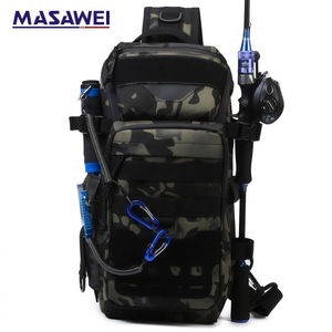 Masawei Camouflage Fishing <b>Backpack</b> Tactical Shoulder Bag With Rod Holder Outdoor Hiking Men's Multifunctional <b>Backpack</b> - Product Image 1
