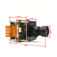 1080P 4MP 60FPS 0.0001LUX Cahaya Rendah Super Starlight IMX664 CMOS Modul Kamera Kapal IP Analog Output Video Ganda DC12V/2A Daya
