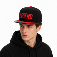 Gorra de Papá Unisex Personalizada con Logotipo Vintage, 6 Paneles, Roja y Negra a Cuadros, de Secado Rápido, Transpirable e Impermeable, con Bordado de Leyenda en la Parte Trasera