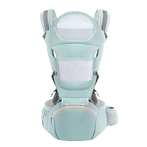 Adjustable 25kg <strong>Baby</strong> <strong>Carrier</strong> With Reinforced Back Strap 3-36 Months Support Waist Stool Cotton Material Side Pocket Storage