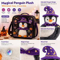 Jouet intelligent AI, pingouin en peluche, réponse vocale, activé par le son, chant intelligent, ami interactif, cadeaux d'Halloween personnalisés