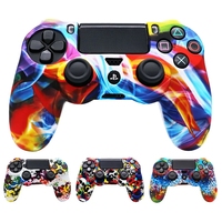 Coques en silicone camouflage pour PS4, coque de protection en silicone pour PS4, étui anti-poussière pour PS4