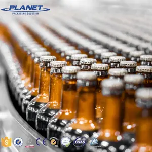 PLANET MACHINE Automatic Glass Bottle Beer Filling Machine Making Line