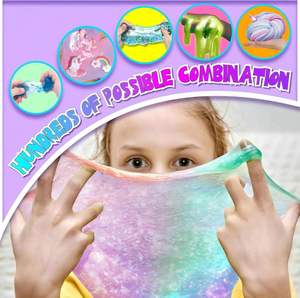 ชุดของเล่นโฟมสไลม์ยูนิคอร์นเรืองแสง Toysrunner Fluffy Galaxy สำหรับผ่อนคลายความเครียด เหมาะสำหรับทุกเพศ - Product Image 2
